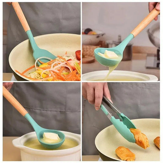 12 Pcs Silicone Spoon Set for Cooking and Baking