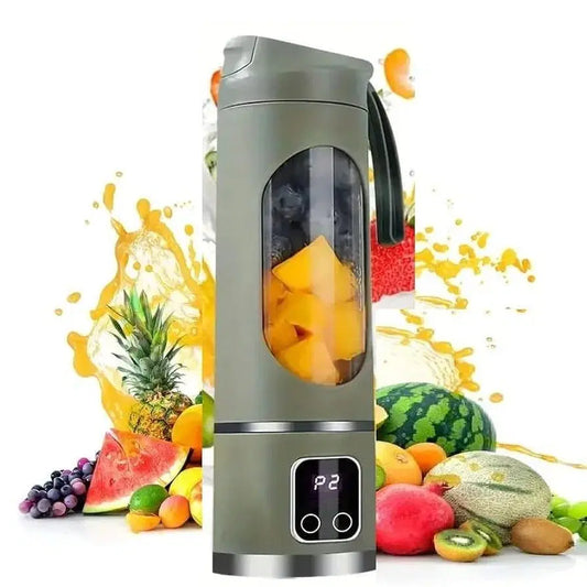 Portable & Rechargeable Green Electric Juicer Blender - 1 Pc